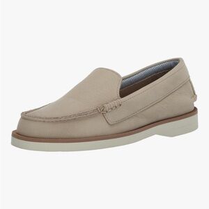 Sperry Men’s Light Beige Leather Slip-On Loafer